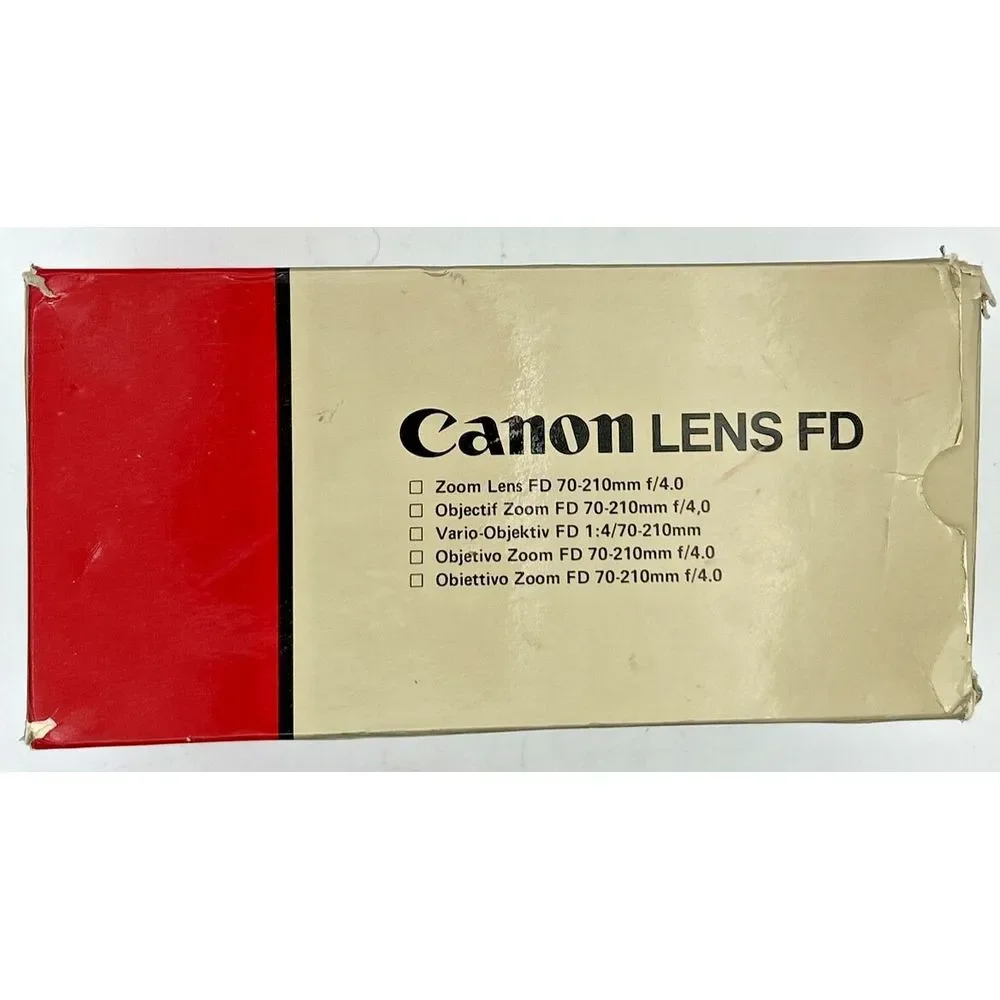 Canon 70-210mm f/4.0‎ Manual Focus FD-Mount Zoom Lens Original Box